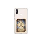 Xiaomi Mi 8 SE ile Uyumlu Burç Kartları İkizler Tasarımlı Şeffaf Silikon Kılıf