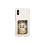 Xiaomi Mi 8 SE ile Uyumlu Burç Kartları Kova Tasarımlı Şeffaf Silikon Kılıf