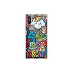 Xiaomi Mi 8 SE ile Uyumlu Grafiti Create Art Tasarımlı Şeffaf Silikon Kılıf
