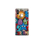 Xiaomi Mi 8 SE ile Uyumlu Grafiti Dream Street Tasarımlı Şeffaf Silikon Kılıf