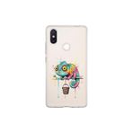 Xiaomi Mi 8 SE ile Uyumlu Splash Bukalemun Tasarımlı Slimfit Şeffaf Silikon Kılıf