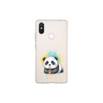 Xiaomi Mi 8 SE ile Uyumlu Splash Panda Tasarımlı Şeffaf Silikon Kılıf
