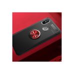 Xiaomi Mi 8 Se Kılıf Yüzüğü Stant ve Araç Tutucu Olabilen Şık Esnek Premium Silikon Kapak Ryc/ravel - Siyah - Kırmızı