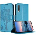 Xiaomi Mi 9 için JayModCase Kılıf, Kart Yuvalı Deri Çevirmeli Kılıf Koruyucu Kılıf, Stand Fonksiyonu, Manyetik Kapatma, Mi 9 ile Uyumlu Cep Telefonu Kılıfı - Mavi
