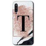 Xiaomi Mi 9 Pembe Mermer Desenli T Harfi Baskılı Uyumlu Silikon Kılıf