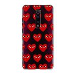 Xiaomi Mi 9T Gözlü Kalp Şeffaf Telefon Kılıfı, cssst823589536