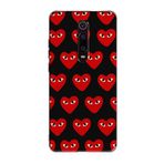 Xiaomi Mi 9T Gözlü Kalp Siyah Telefon Kılıfı, cssst823589861