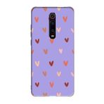 Xiaomi Mi 9T Kalp Desen Lila Telefon Kılıfı, cssst823590368