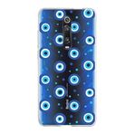 Xiaomi Mi 9T Pro ile Uyumlu 1mm Slim Fit Nazar Boncuğu 1 Baskılı Şeffaf Kılıf