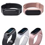 Xiaomi Mi Band 3-4 Metal Tel Örgü İşlemeli 16 Kademe Şık Kordon