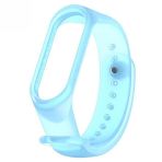 Xiaomi Mi Band 3 ve Mi Band 4 Saydam Mavi Yedek Silikon Bileklik