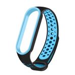Xiaomi Mi Band 5 Mavi Kordon Hasır Dokuma Kumaş Spor Loop Kordon Kayış