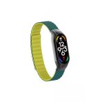Xiaomi Mi Band 7 Kordon Çift Renkli Mıknatıslı Magnetic Deri Baklalı Tasarım (Krd-69)