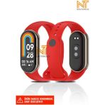 Xiaomi Mi Band 8 / 9 / 10 Uyumlu Metal Girişli Klasik / Spor Yumuşak Silikon Kordon - Kırmızı