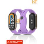 Xiaomi Mi Band 8 / 9 / 10 Uyumlu Metal Girişli Klasik / Spor Yumuşak Silikon Kordon - Lila