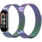 Xiaomi Mi Band 8 / 9 / 10 Uyumlu Metal Hasır Kordon - Renkli