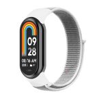 Xiaomi Mi Band 8 İle Uyumlu Hasır Nylon Akıllı Bileklik Kordon - Saat Kordonu Beyaz