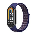 Xiaomi Mi Band 8 İle Uyumlu Hasır Nylon Akıllı Bileklik Kordon - Saat Kordonu Mürdüm