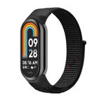 Xiaomi Mi Band 9 İle Uyumlu Hasır Nylon Akıllı Bileklik Kordon - Saat Kordonu Siyah