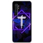 Xiaomi Mi Note 10 Lite Dark Neon Yaprak T Harfi Baskılı Uyumlu Silikon Kılıf