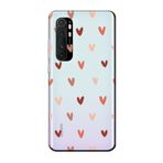 Xiaomi Mi Note 10 Lite Kalp Desen Şeffaf Telefon Kılıfı