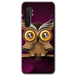 Xiaomi Mi Note 10 Lite Owl Bird Branch Baskılı Uyumlu Silikon Kılıf