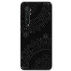 Xiaomi Mi Note 10 Lite Siyah Mandala Baskılı Uyumlu Silikon Kılıf