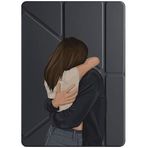 Xiaomi Mi Pad 5 11.0" ile Uyumlu Kalem Bölmeli Uyku Modlu Tri Folding Tablet Kılıfı, Siyah cokasigim-tablet-1111-zz