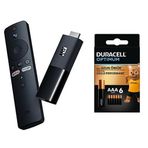 Xiaomi Mi TV Stick 1080p Dolby DTS Chromecast Android TV Medya Oynatıcı + Duracell Optimum AAA Alkalin İnce Kalem Piller, 1,5 V LR03/MN2400, 6’lı Paket