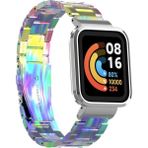 Xiaomi Mi Watch Lite Uyumlu Baklalı Paslanmaz Çelik Klipsli Kordon ve Kasa Koruyucu - Renkli