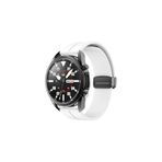 Xiaomi Mi Watch S1-Mi Watch S1 Active Uyumlu 22 mm Silikon Magnet Kordon(Güçlü Mıknatıs) Beyaz