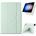 Xiaomi Pad 6s Pro 12.4 Kılıf Pc+Pu Deri Origami Manyetik Tablet Kapağı-Açık Yeşil (Yurt Dışından) - Tablet Kutuları