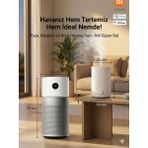 Xiaomi Plazma ve Uv-C Teknolojili Akıllı Elite Hava Temizleyici 125M² Etkili Bakteri Virüs ve Alerjen Yok Edici Profesyonel Hijyen + Hava Nemlendirici - Beyaz