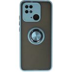 Xiaomi Poco C40 Kılıf Montreal Yüzüklü Silikon Kapak - Buz Mavi - 1 - Renkli