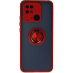 Xiaomi Poco C40 Kılıf Montreal Yüzüklü Silikon Kapak - Kırmızı - 1 - Renkli