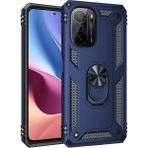 Xiaomi Poco F3 Kılıf Sofya Yüzüklü Silikon Kapak - Lacivert - 1 - Renkli
