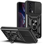 Xiaomi Poco F5 Pro İle Uyumlu Kılıf Magnetik Standlı Kamera Korumalı Sürgülü Vega Kapak 31994 Siyah