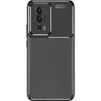 Xiaomi Poco F5 Pro Kılıf Kamera Korumalı Karbon Desenli Lux Negro Silikon - Siyah + Nano Ekran Koruyucu