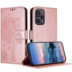 Xiaomi Poco F5/Redmi Note 12 Turbo için JayModCase Kılıf, Kart Yuvalı Deri Çevirmeli Kılıf Koruyucu Kılıf, Stand Fonksiyonu, Manyetik Kapatma, Xiaomi Poco F5 ile Uyumlu Cep Telefonu Kılıfı - Rose Gold