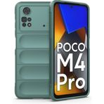 Xiaomi Poco M4 Pro 4G ile uyumlu Kılıf Elde Tutma Kolaylıkla Kaydırmaz Kenar Line Dizayn Optietnik Kapak Koyu Yeşil