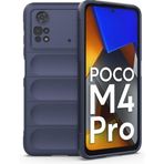 Xiaomi Poco M4 Pro 4G ile uyumlu Kılıf Elde Tutma Kolaylıkla Kaydırmaz Kenar Line Dizayn Optietnik Kapak Lacivert