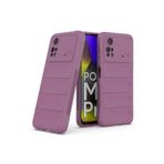 Xiaomi Poco M4 Pro 4G Kılıf Kamera Korumalı İçi Kadife Yumuşak Silikon Kapak + Ekran Koruma Mor