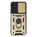 Xiaomi Poco M4 Pro 4G Kılıf Pars Lens Yüzüklü Silikon - Gold-(5796)