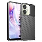 Xiaomi Poco M6 için Kılıf, Temel Kılıf, Esnek Basma düğmesi/360°Tam Koruma, Sağlam Kalkan, Eziyet arenaceous feeling-Siyah