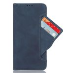 Xiaomi Poco M6 Pro 4G için kılıf. Hareketli Kart Yuvalı Suni Deri Kapaklı Kılıf. Braket tasarımı-Mavi