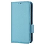 Xiaomi Poco M6 Pro 4G ile Uyumlu Kılıf, PU Deri Kılıf ve Standable Kapaklı Kılıf, Kart Yuvalı Cüzdan tasarımı Açık mavi