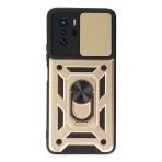 Xiaomi Poco X3 Gt Uyumlu Kılıf Pars Lens Yüzüklü Silikon - Gold
