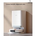 Xiaomi Premium Robot Süpürge - 6000 Pa Emiş Gücü, Akıllı Navigasyon ve Otomatik Çöp Boşaltma ile Derin Temizlik, Onerous Lambader Hediye - Beyaz