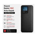 Xiaomi Redmi 10C Arka Kapak Siyah Batarya Kapağı Kamera Çerçeveli Tam Uyumlu Yedek Parça