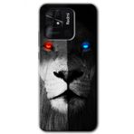 Xiaomi Redmi 10C Fire and Ice Lion Baskılı Uyumlu Silikon Kılıf
